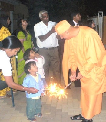 Diwali festival with child devotees of Johannesburg