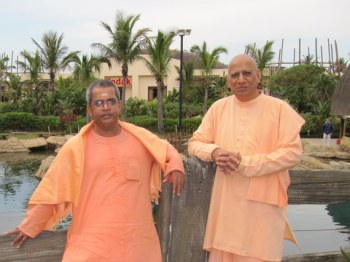 The visiting Swami with the resident Swami