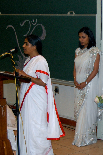 Sister Avintha saying opening prayers...